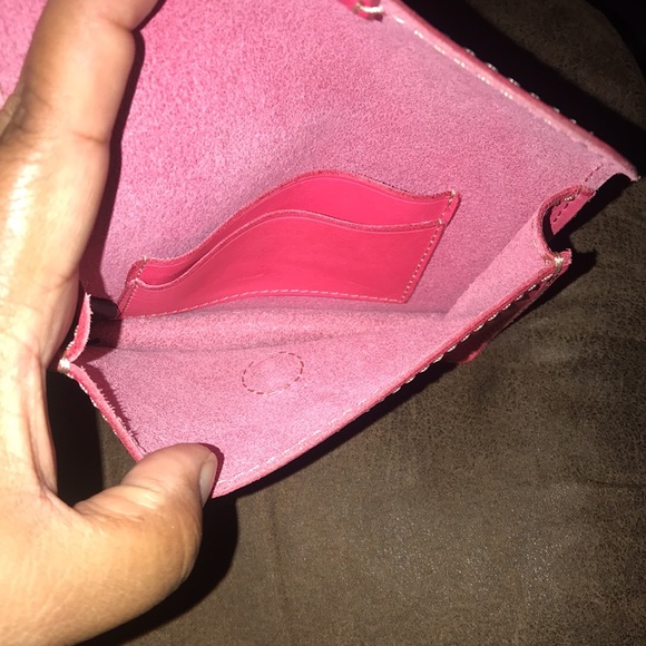 Vintage Fossil Genuine Leather Wristlet in Pink - Picture 11 of 11